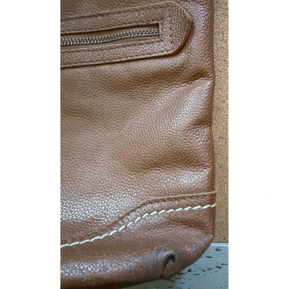 born leather crossbody purse brown shoulder bag distressed vintage